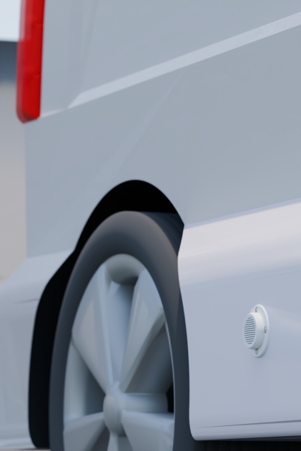 Vardo Systems low profile grill vent mounted on a camper van