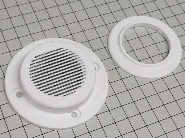 Vardo Systems White Grill Vent and hose collar